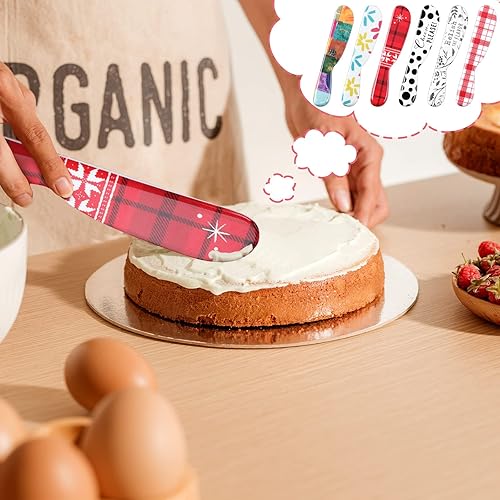 Miniatura 7 de 6 piezas de mantequilla de melamina esparcidor de mantequilla de plástico de 6 pulgadas, divertido y colorido cuchillo de mantequilla versátil para