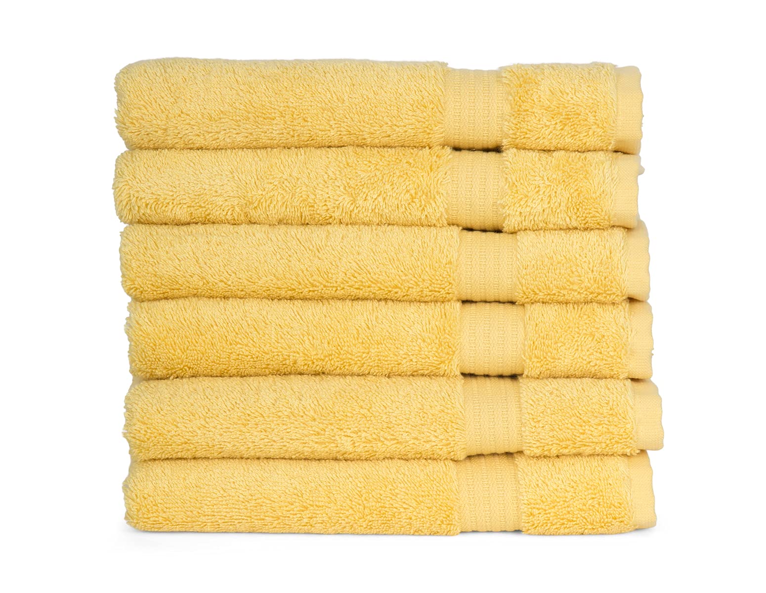 TowelSelections Soft and Absorbent Towels Cotton for Bathroom Hotel Shower Spa Gym 6 Hand Towels Sunshine