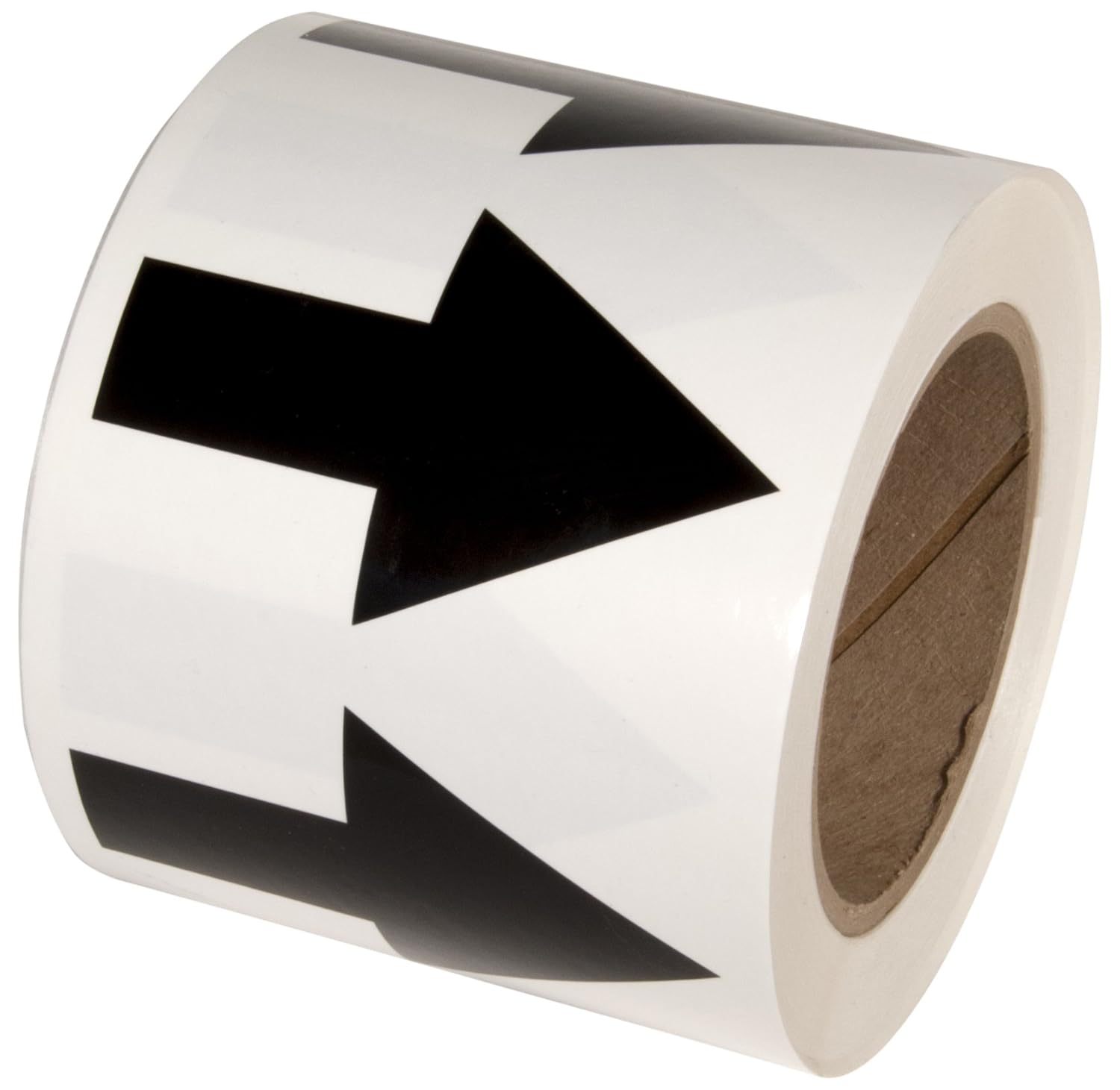 INCOM Manufacturing: Directional Flow Arrow Pipe Identification Vinyl Marking Adhesive Tape, 4 inch x 108 ft., Black/White