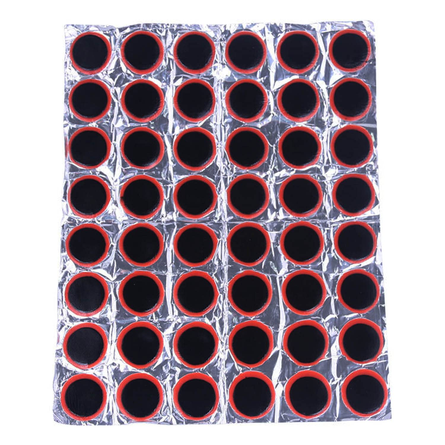 48PCS Durable Bicycle Bike Tire Patch Kit,25mm Waterproof Round Rubber Tire Patches Bike Tire Patches Repair Kit, Portable Motor Bicycle Bike Tyre Tire Inner Tube Puncture,Black