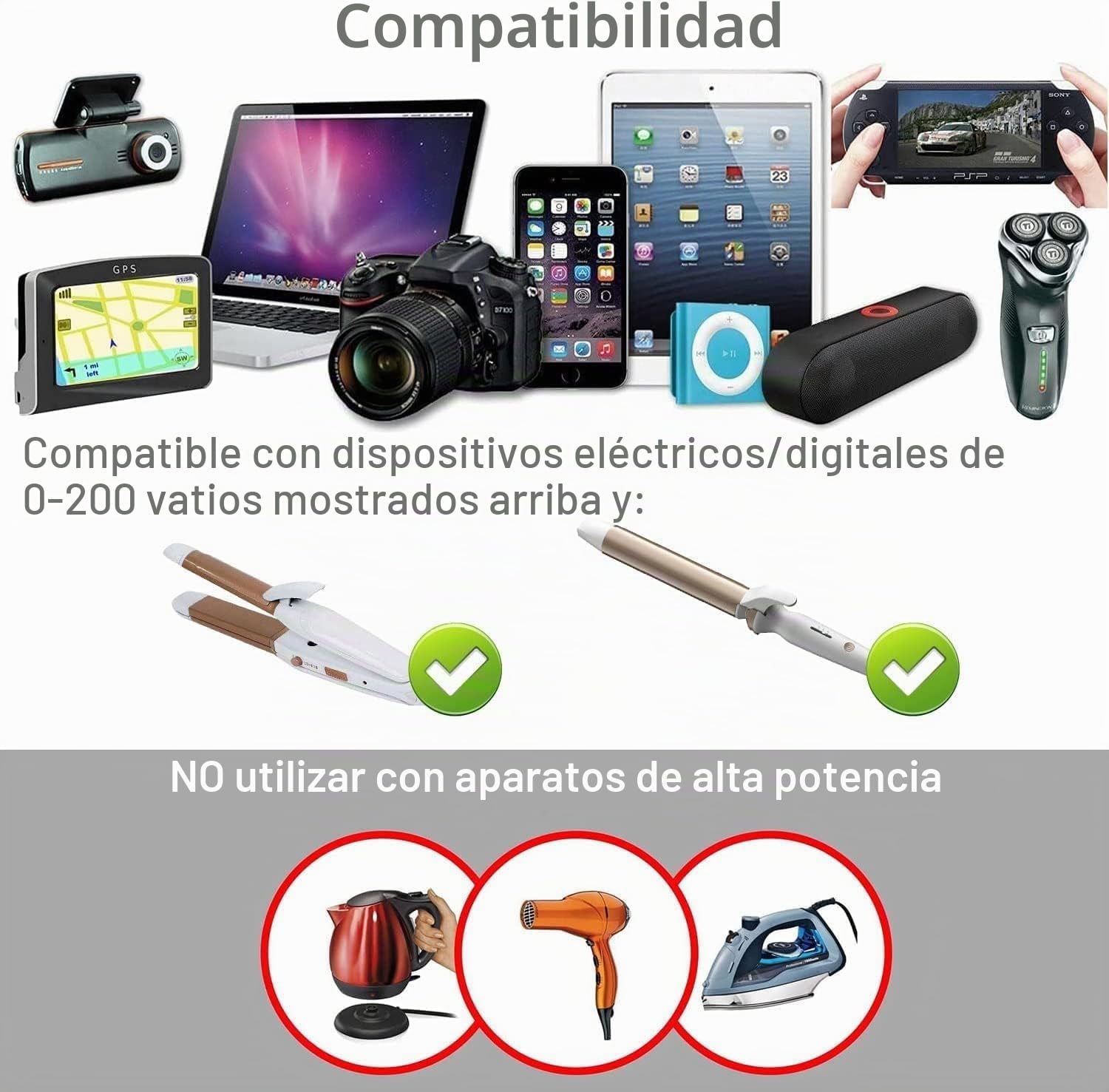 FOVAL foval bajada de potencia de 220v a 110v convertidor de voltaje con adaptador de la energía del recorrido internacional de 4 puertos usb en europa reino unido italia asia, etc, más de 150 países