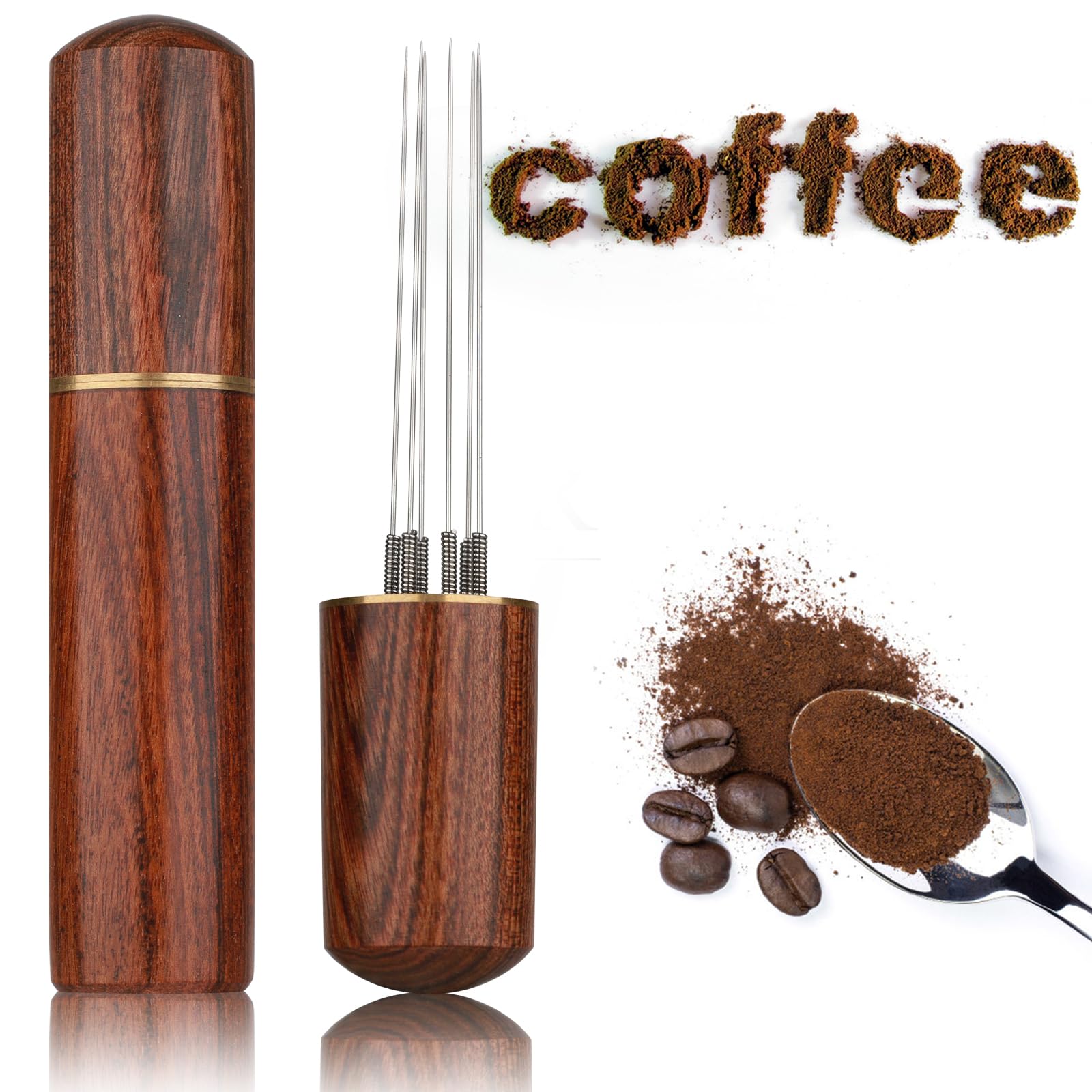 XWCHASAEspresso Coffee Stirrer 6 Needles 0.35 mm Espresso Distribution Tools, WDT Tool Espresso, Wdt Tool, Coffee WDT Distribution Tool Accessories, Espresso Needle