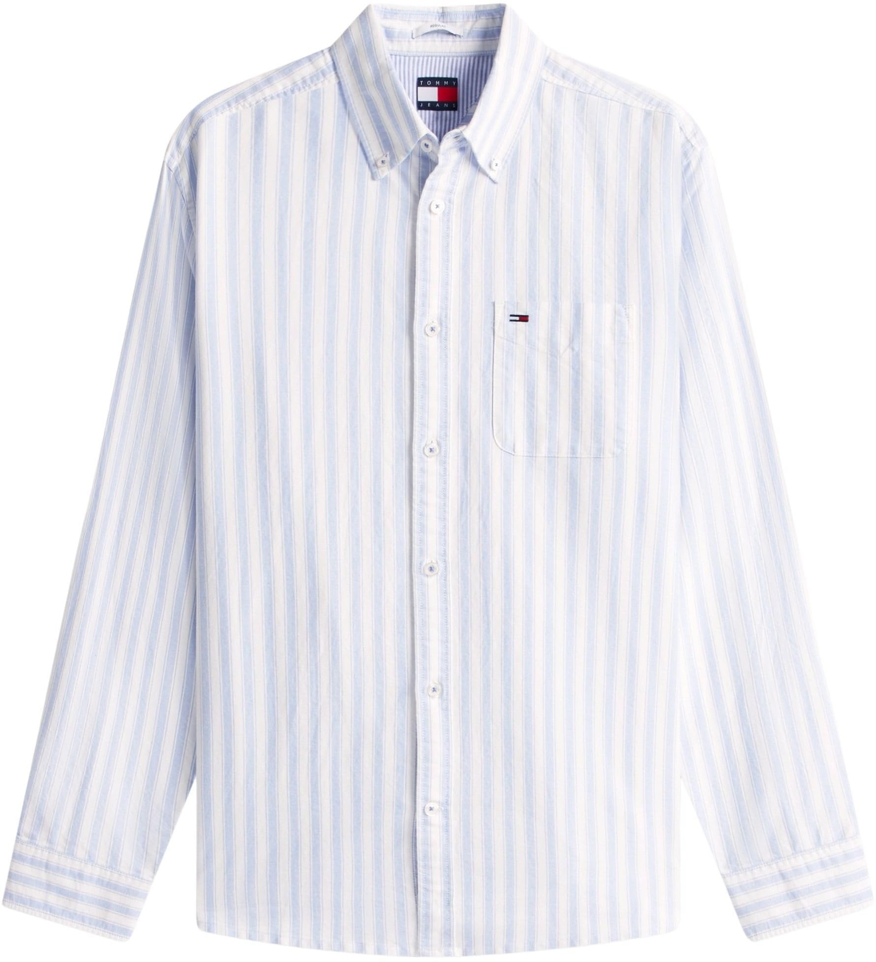Tommy Jeans Tjm Reg Stripe Oxford Shirt Ext Dm0dm22790 Camicia L/S Uomo (Pacco da 1)