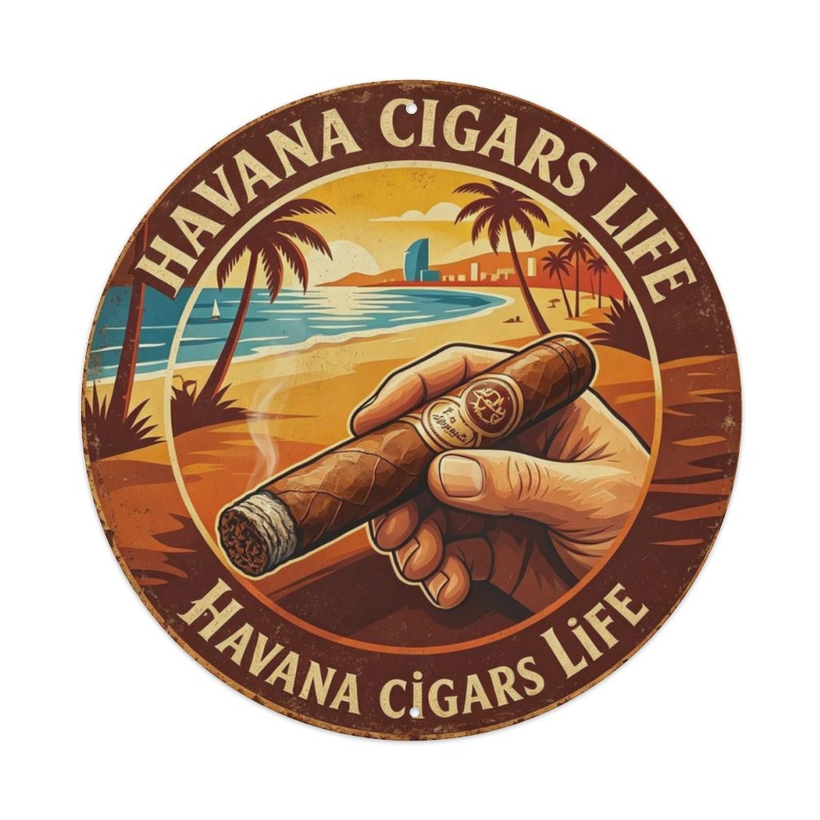 Havana Cigars Life Metal Tin Sign Plaque