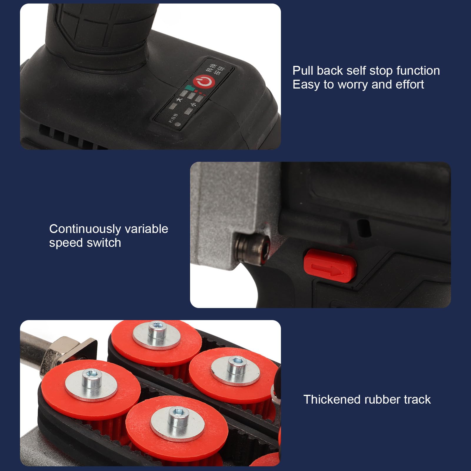 Electric Pipe Threader, Brushless Motor Threading Machine with Variable Speed, 6 Steel Guide Wheels, 15m Wire, for BL1830, BL1840, BL1850 Battery Interfaces