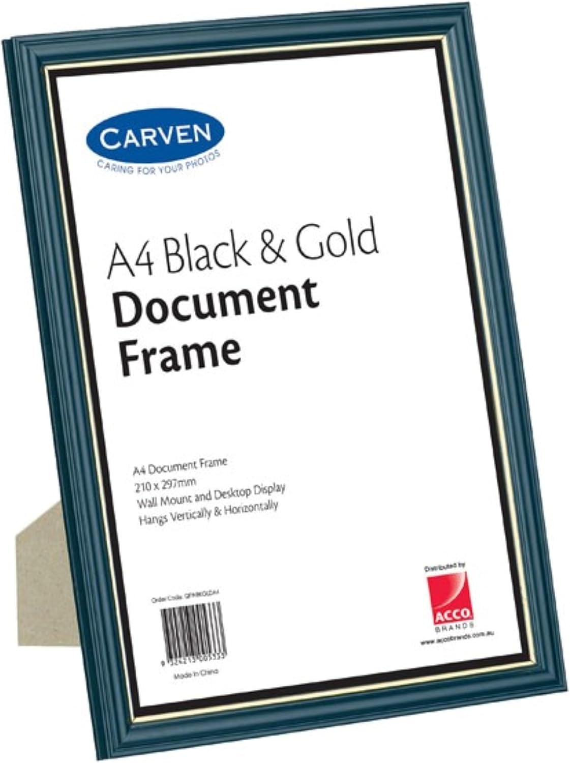 Carven Document Frame Black/Gold A4