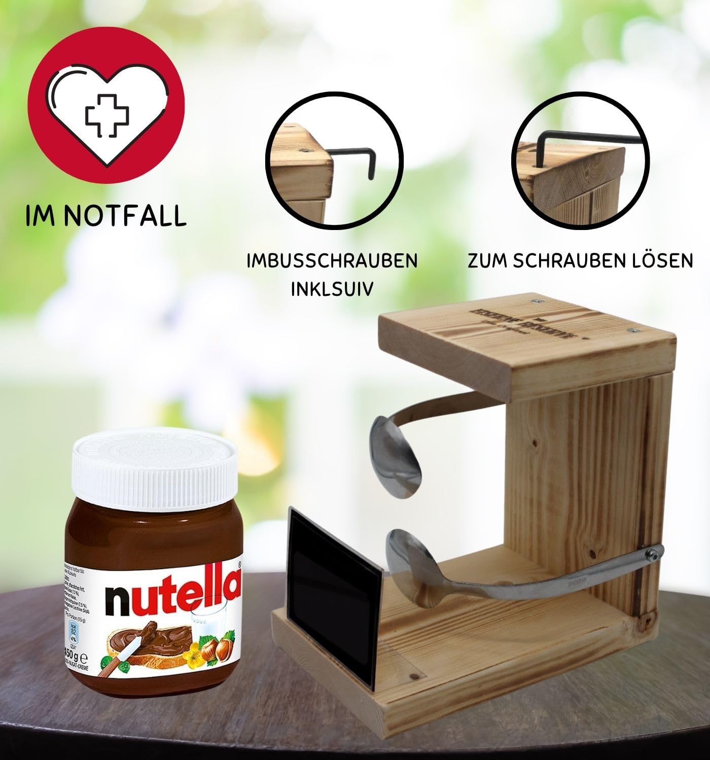 Eiserne Reserve Löffel Nutella Geschenkset 18 Geburtstag für Schokoladen Liebhaber