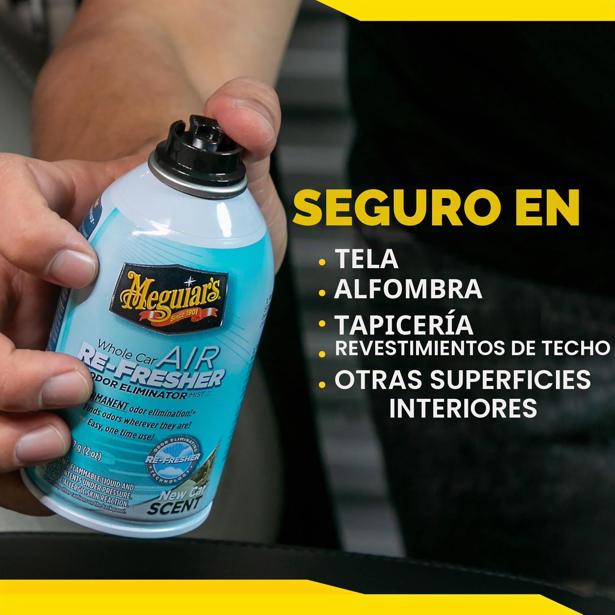 Meguiar's G16402 New Car Air Re-Fresher - Eliminador de olores aroma a coche nuevo, 57 g