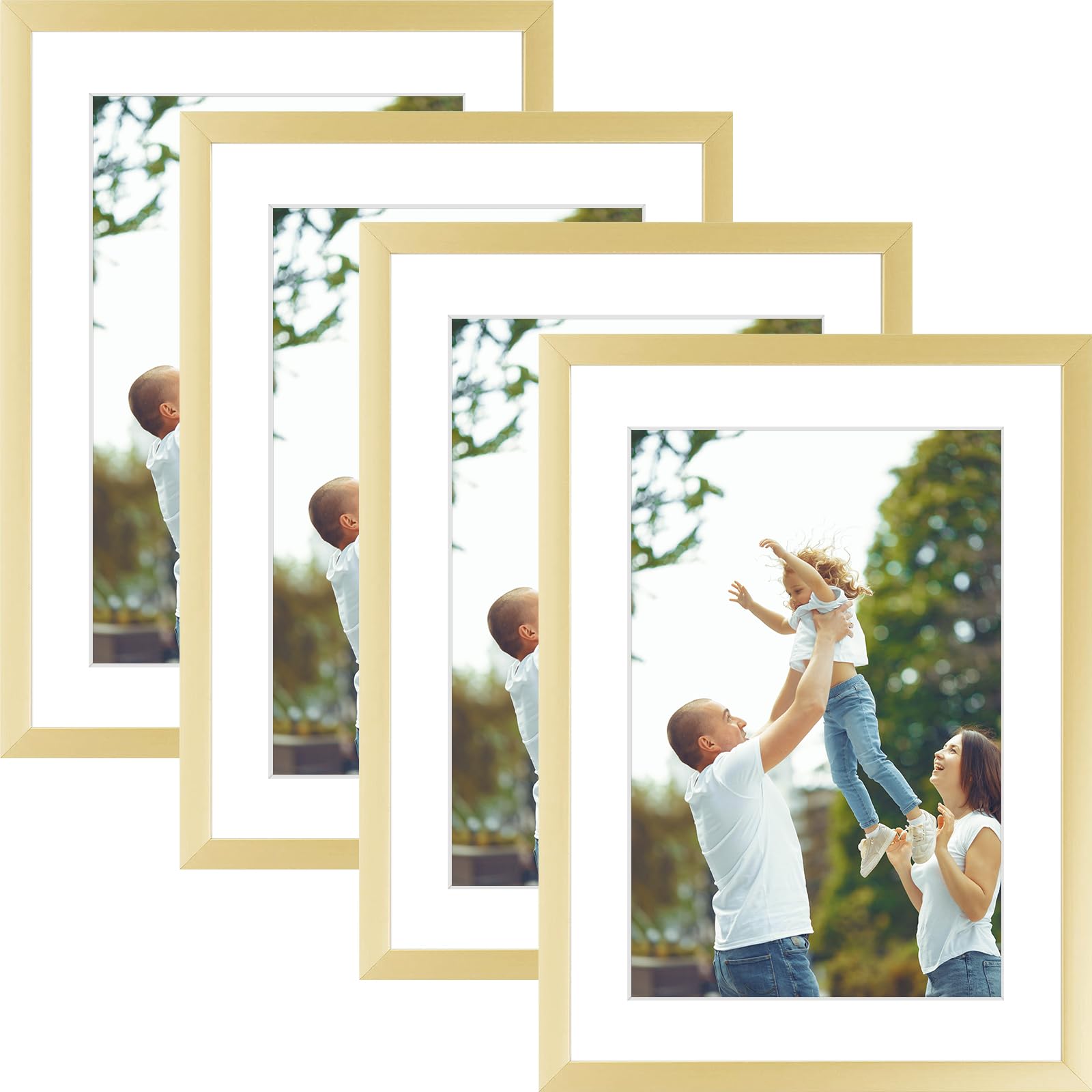 Amazon.com - Golden State Art 5x7 Picture Frames with Mat for 4x6