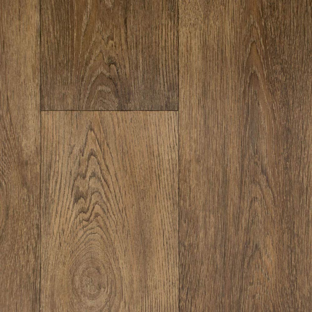 247Floors Forli Wood Plank Effect Vinyl Flooring 2.3mm Realistic Foam Backed Slip Resistant Lino (4m x 4m / 13ft 1" x 13ft 1", Brown Planks)