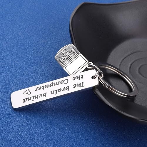 Miniatura 6 de PLITI Ingeniero informático Regalos de programador informático Regalos El cerebro detrás de la computadora portátil llavero