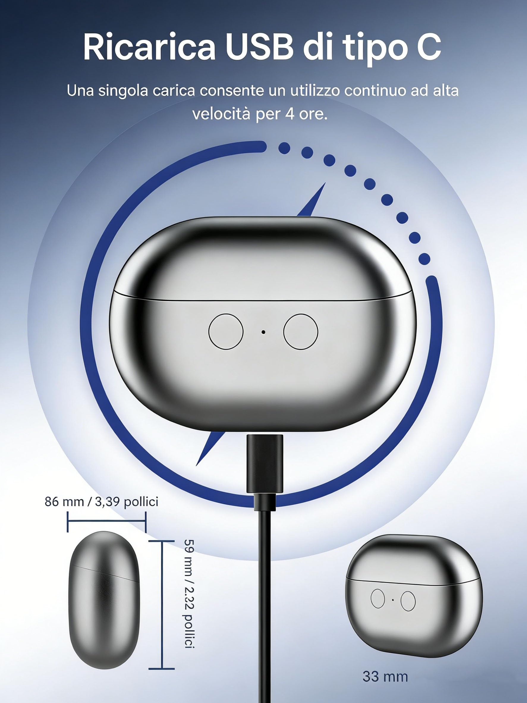 Taglia Unghie Elettrico Uomo, Tagliaunghie Elettrico Mani E Piedi, Con Luce LED, Con Taglio Di Precisione, Smerigliatrice Ricaricabile Intelligente, Per Cura E Lucidatura Di Unghie (A)