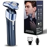 Electric Razor for Men: 3-in-1 Shaver with Hair Clipper and Nose Trimmer - 3D Floating Heads, USB-C Charging, IPX8 Waterproof - for Face, Beard, Body and Travel