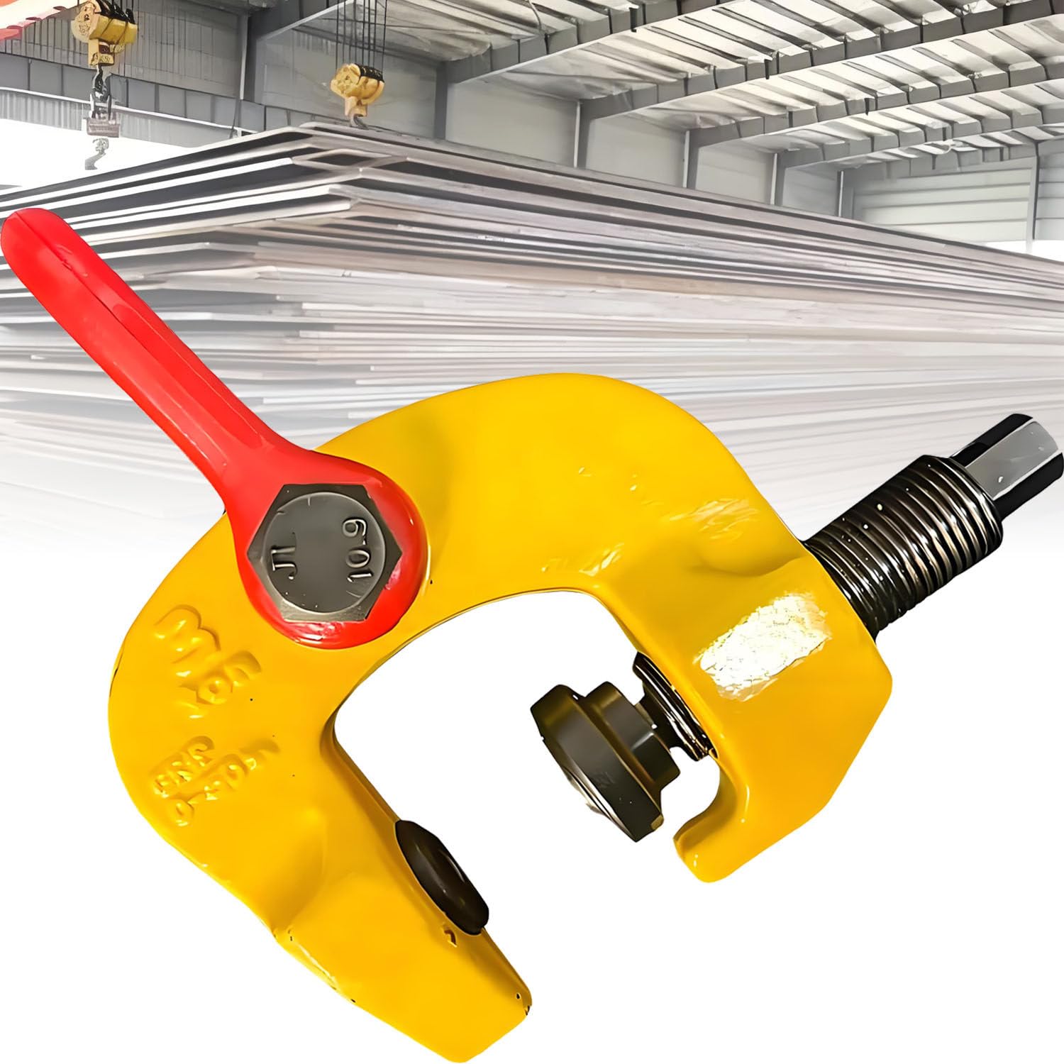 COAKUE Heavy Duty Plate Hoist Clamp, 1.5T 3T Screw Lifting Clamp, Adjustable Screw Lifting Clamp, Anti Loosening Design, Heavy Load Industrial Steel Lifting Tool 1.5T