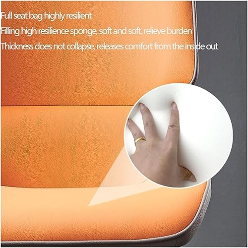 Miniatura 6 de Silla de oficina, silla de piel sintética con respaldo alto acolchado, asiento suave, sillas de comedor con sillas negras, patas para comedor y sala