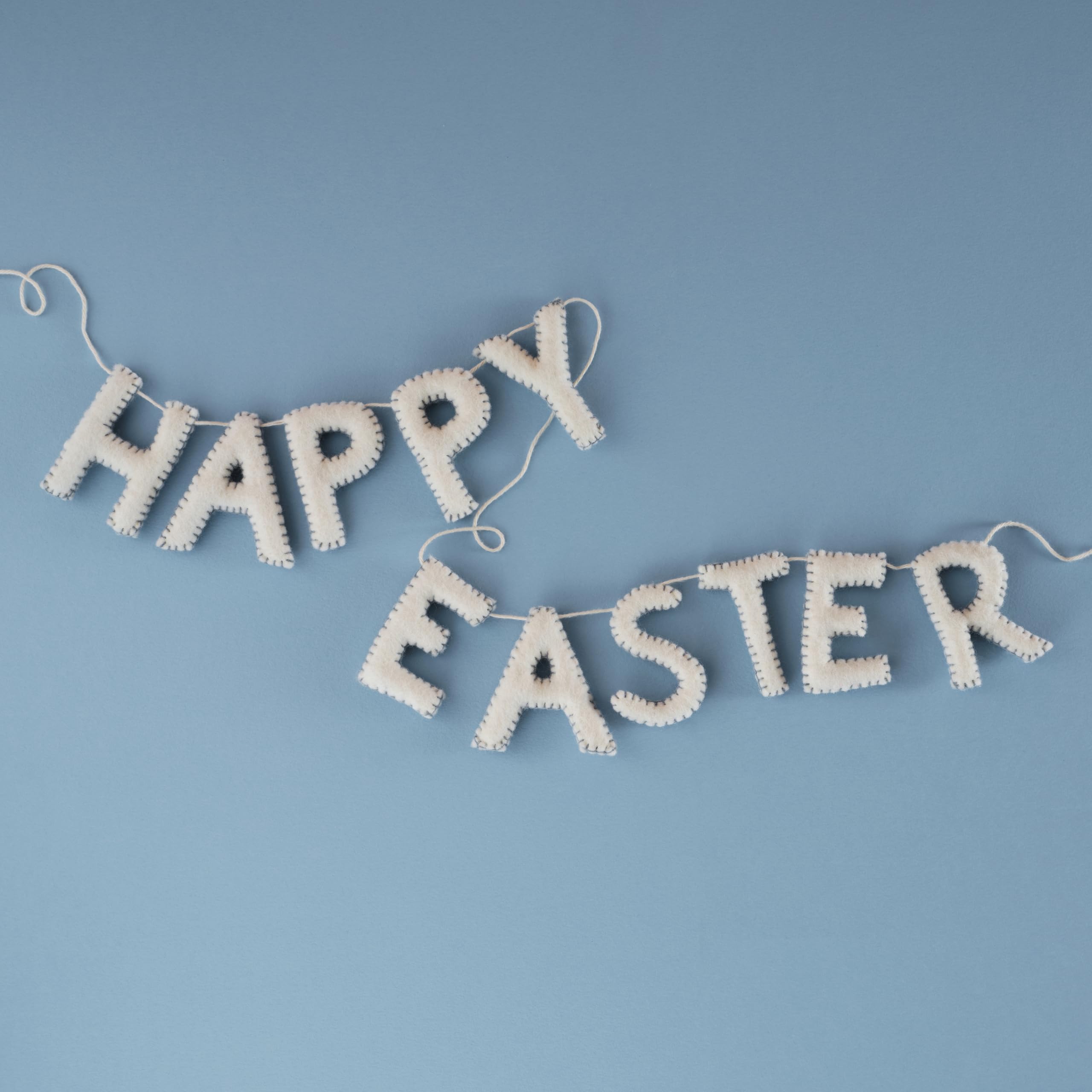 Ginger Ray Multi-Coloured Happy Easter Felt Bunting, 1.5M - Easter Banner For Home Décor