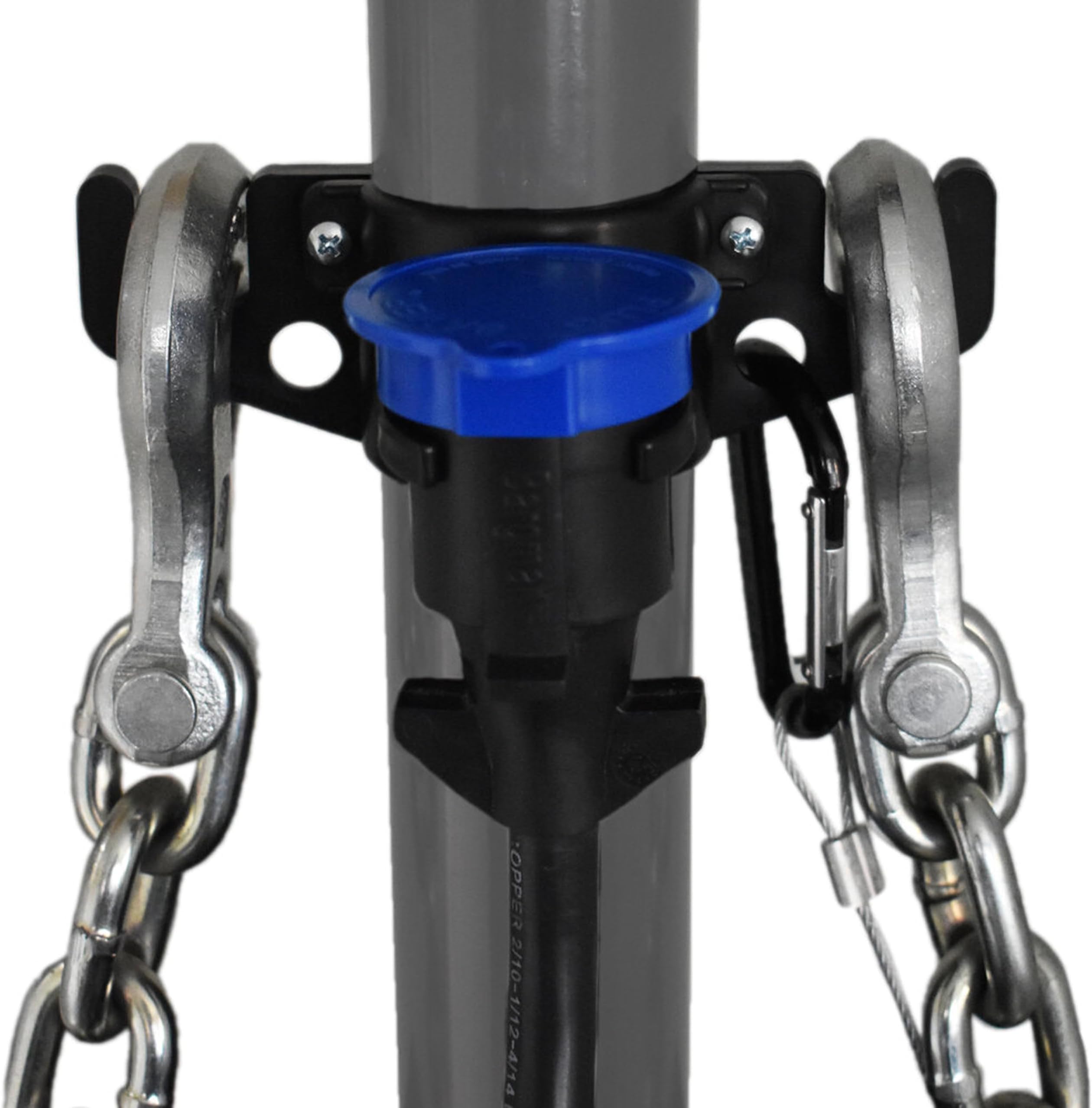 GR Innovations HitchBoss 7-Way - Towing Organizer for Manual/Electric 2” & 2 ¼” Trailer Hitch - Easy Install RV Accessories - Side Hooks, Cable & Harness Holder - Made in USA