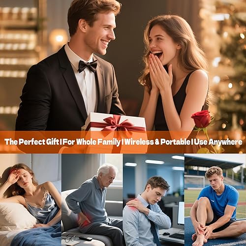 Miniatura 6 de Pistola de masaje de 12 cabezales para tejido profundo, herramienta masajeadora eléctrica con 9 niveles y 9 modos, masajeador inalámbrico para