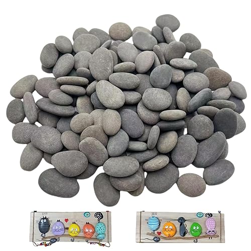 CYLHCM 100PCS Tiny Painting Rocks,DIY Pebble for Painting Detail-Painting Smooth