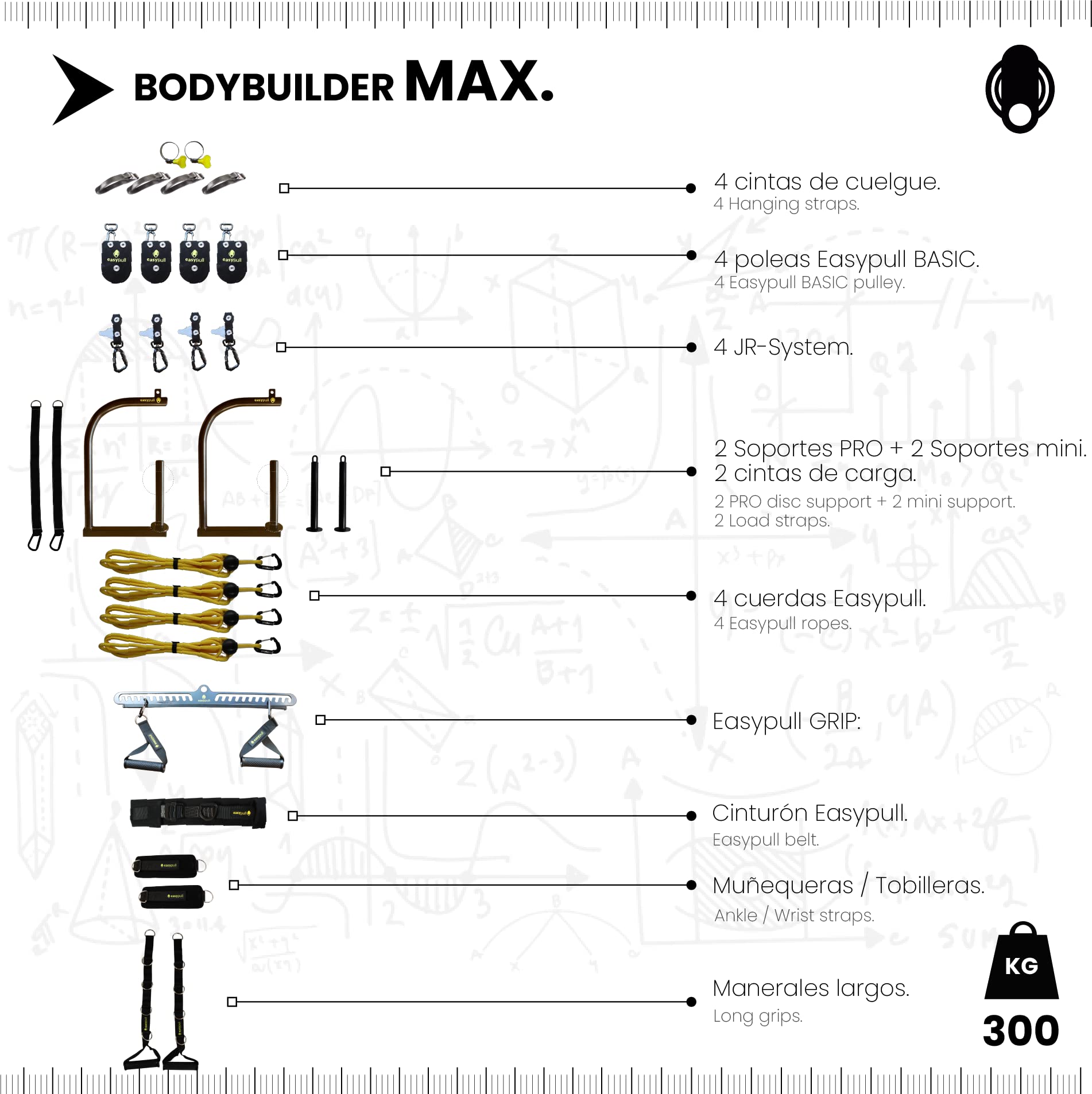 Poleas portátiles para musculación y Fitness Easypull Bodybuilder MAX