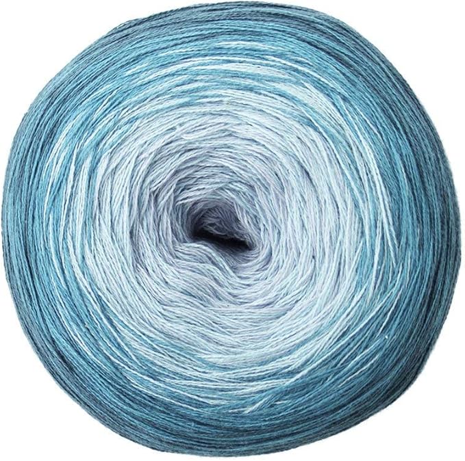 Woolly Hugs Bobbel Cotton Fb. 23 – türkis, 200g Bobbel mit langem Degradé – Farbverlauf, 023