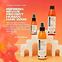 Vista 2 de Awesome Peluca de cabello humano sin enjuague en spray acondicionador, pH 5, promueve la seda y el brillo, portátil y tamaño de viaje 2.3 onzas