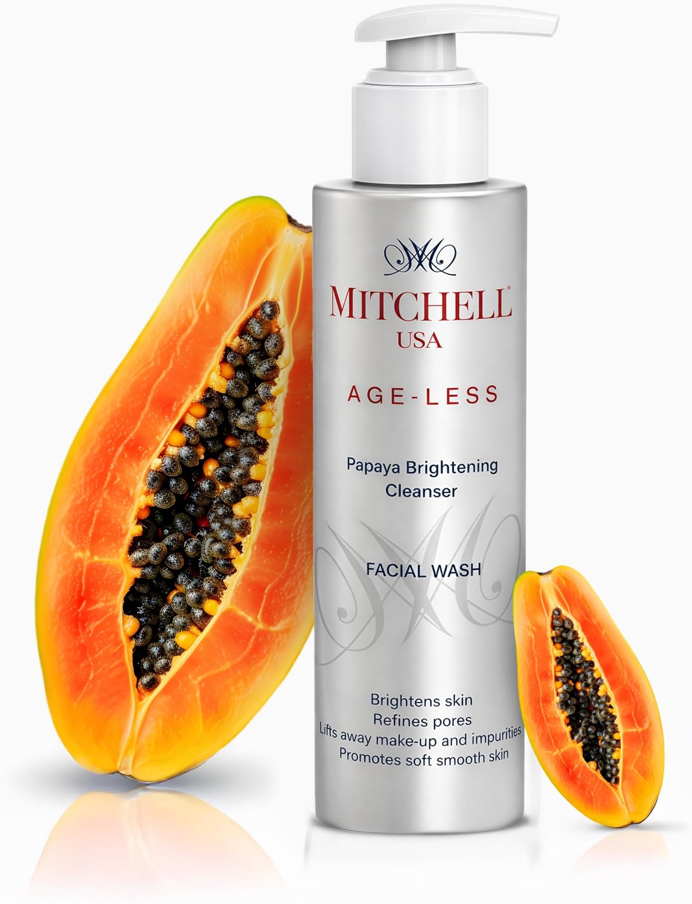 Papaya Gentle Facial Cleanser for Face Brightening | Normal to Oily & Dry Skin Types | Lotus Seed, Witch Hazel, Ginger Root & Aloe Vera Extract | Glowing Skin for Men & Women | 200 ml