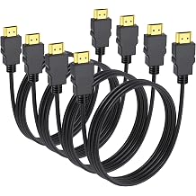HDMI Cable 6FT 4-Pack, 4K HDMI Computer Cable with HDR, Ethernet/ARC,HDCP 2.2-HDMI 2.0 Cable Shielded Cord Compatible with Monitor, Soundbar, Roku/LG TV, PS4/PS5, Xbox, Switch