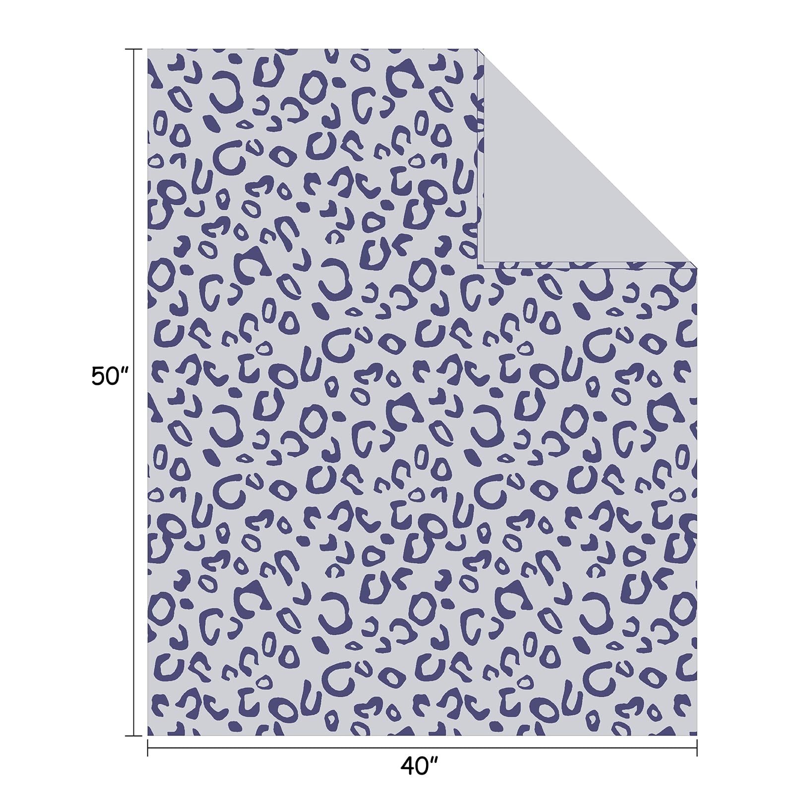 FY FIBER HOUSE Cheetah Print Blanket Blue Leopard Blanket Fluffy Soft Throw for Couch,50"X60": Blue Leopard 40"X50"