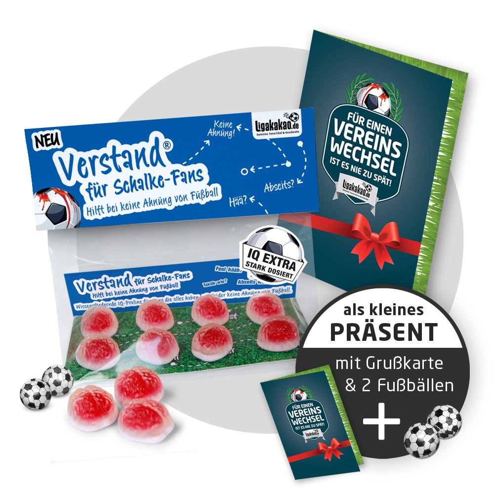 VERSTAND Für Werder Fans Geschenk Set - Fruchtgummi Pralinen Fußball Scherz