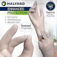 Vista 2 de HALYARD Sterling SG - Guantes de examen sin polvo de nitrilo desechables, 3.7 mil, 9.5 pulgadas, gris, mediano, 41659 (caja de 250)