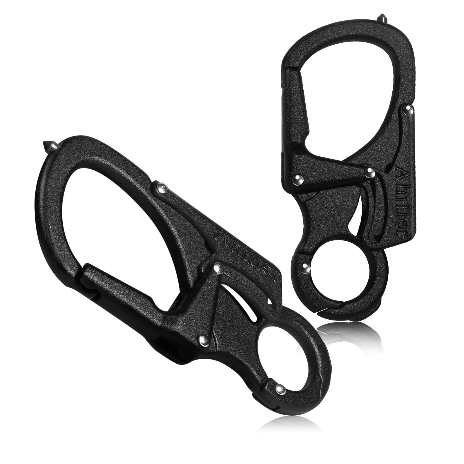 Ahiller Carabiner Keychain, Tungsten Steel Tip, Double Lock Design for Key