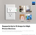YoLink Prise d'énergie intelligente 15A – 1/4 Mile LoRa Gamme, Dispositifs haute puissance avec calendrier de cycle, Surveillance de l'énergie en temps réel, Protection contre les surcharges, Alertes, Alexa, Google, IFTTT, HA, Hub nécessaire YS6614