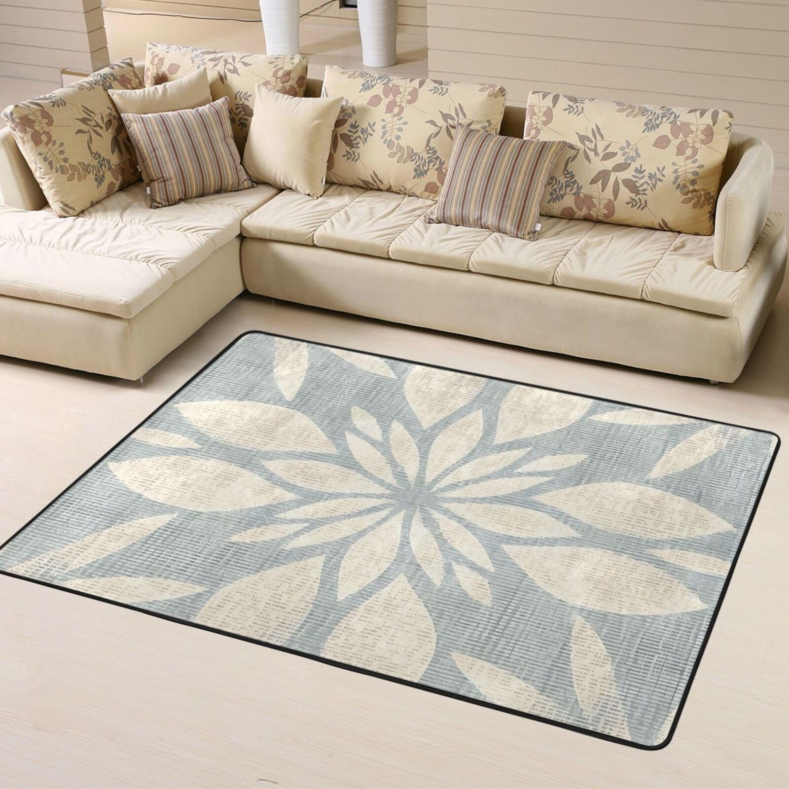 Tapis de chambre coucher gris 120x160 cm ambiance douce et calme