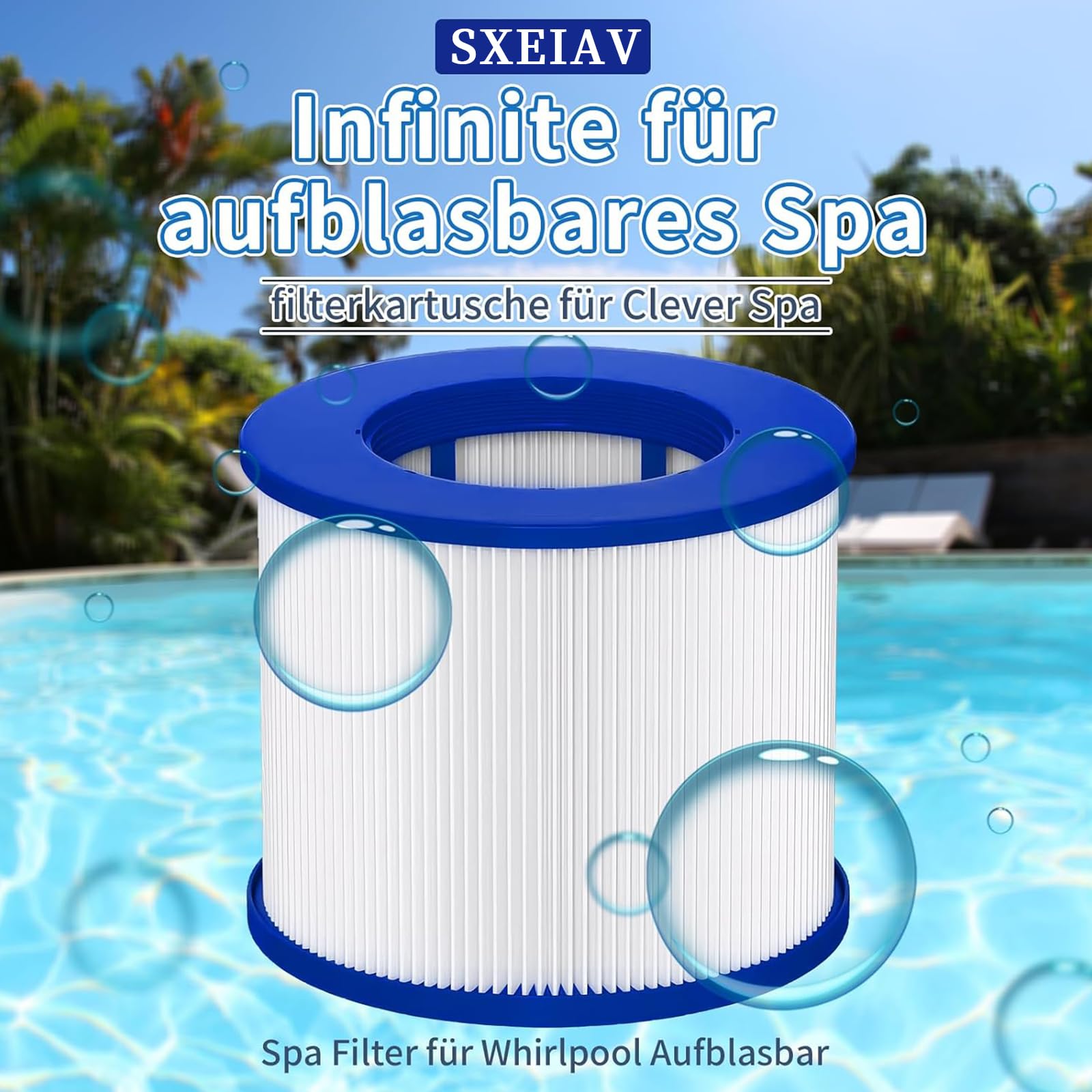 Cartouches filtrantes filetées de rechange pour jacuzz
