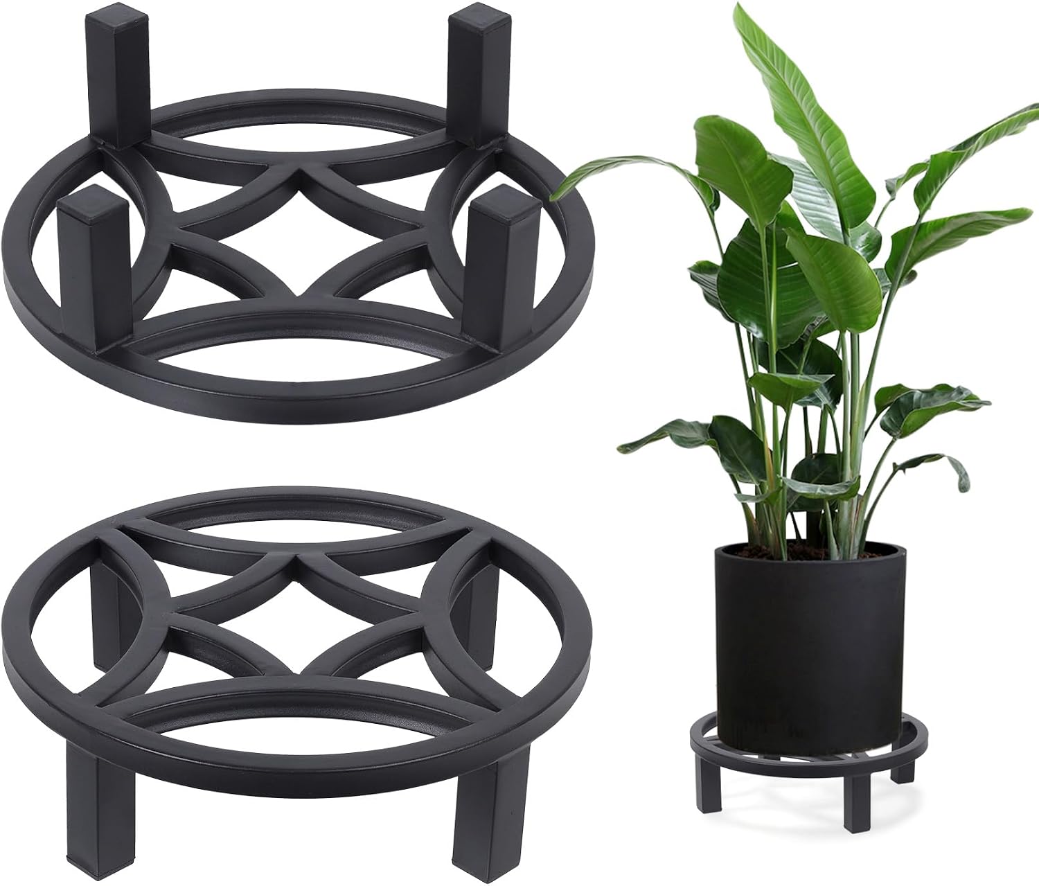 Vigordream Metal Plant Stand 2 Pack Fully Assembled Heavy Duty Plant Riser