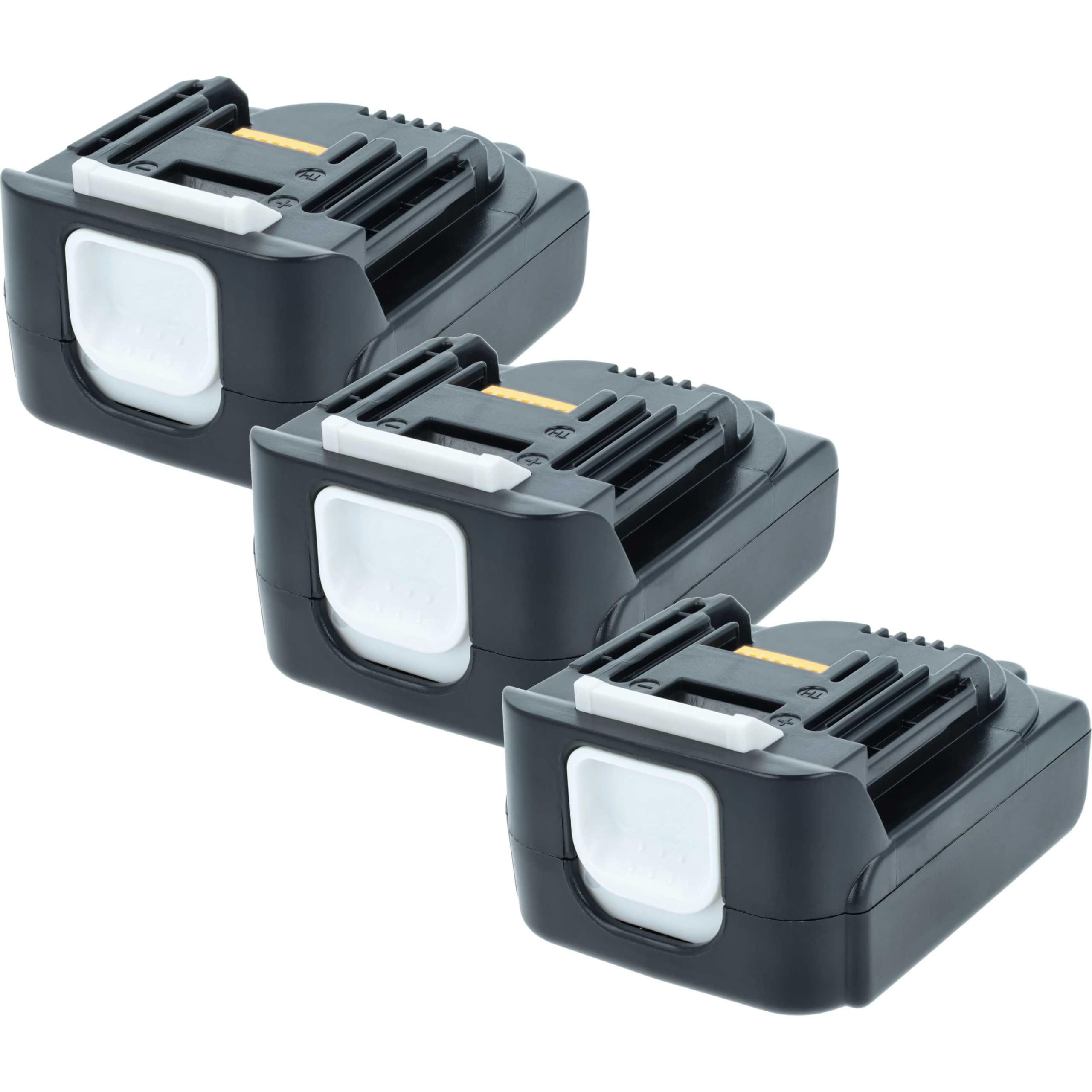 vhbw 3 x akumulator litowo-jonowy 2000 mAh (14,4 V) pasuje do narzędzi elektronarzędzi Makita BTD130FSFE, BTD130FSFER, BTD130FSFEW, BTD130FW, BTD130FZ