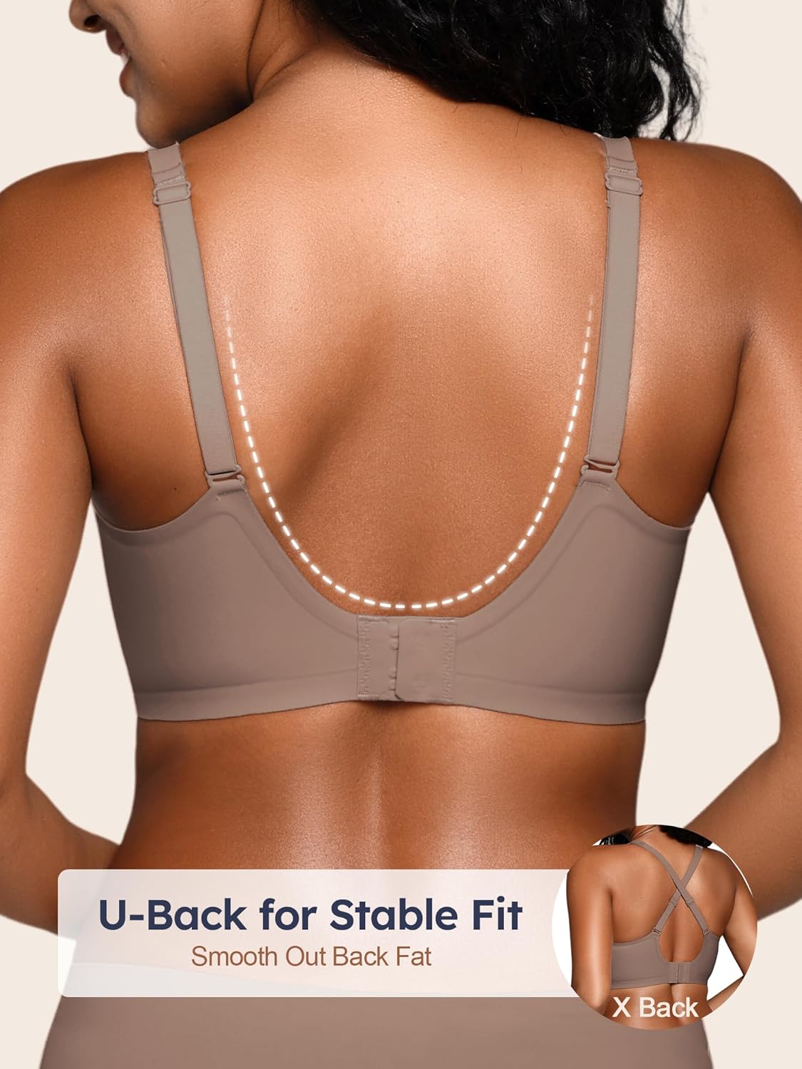 Wireless Bras for Small Breasted Women - S-L Deep-V Jelly Seamless Bralette, Comfortable Padded T-Shirt Bra No Underwire - Image 4