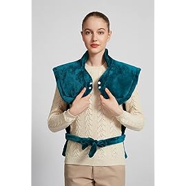 Ruqiji 26 x 35 Neck&Shoulder&Back Heating Pad with12 Temperature Settings, Pain Relief for Back/Neck/Shoulders/Menstrual Pain, Christmas Gifts for Women Men Mom Dad-Light Teal