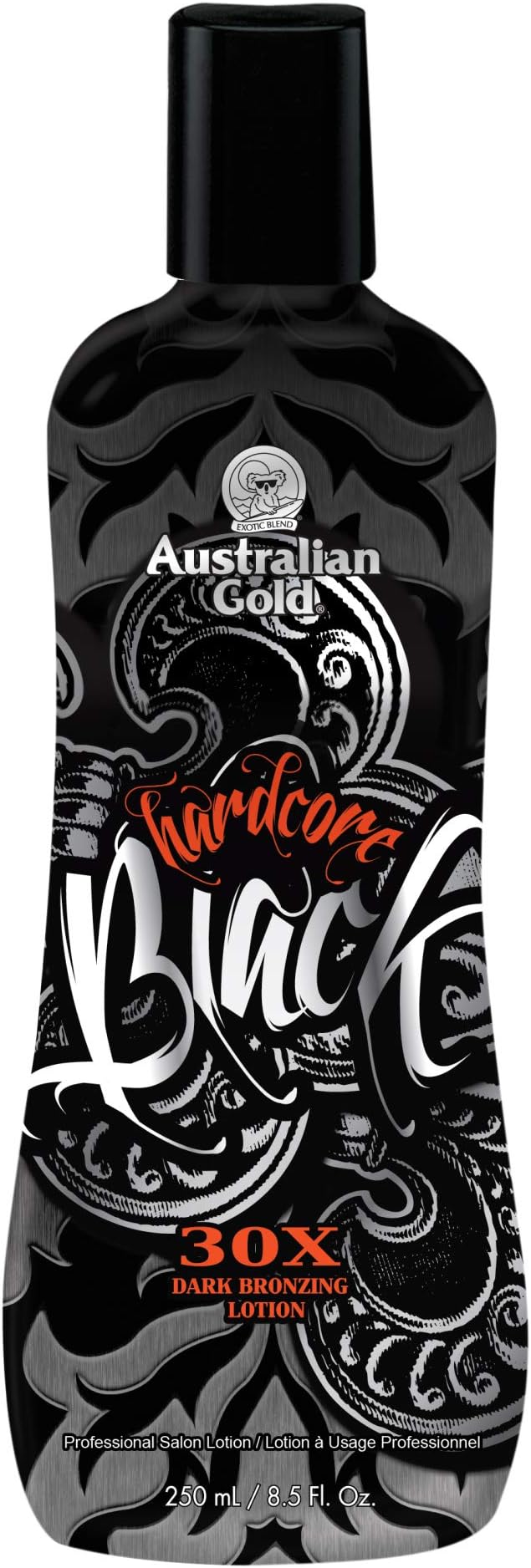 Australian Gold Hardcore Black 30X Dark Bronzing Tanning Lotion 250ml