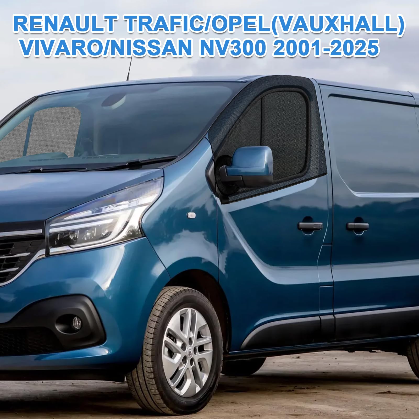 Mosquitera para Reemplazo Renault Trafic/Opel Vivaro/Nissan NV300 2001-2025, Mosquitera Magnética para Ventana Lateral 2 Piezas, Mosquiteras Insectos Transpirables para Acampar al Aire Libre