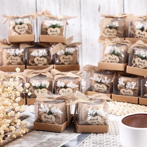 Miniatura 6 de Retisee Velas de boda para invitados, despedida de soltera, candelita conmemorativa de madera, regalos de agradecimiento, velas hechas a mano para