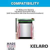 Vista 3 de Kelaro Kit de soporte de montaje para lavavajillas EZ compacto de 18" para encimeras de granito y cuarzo