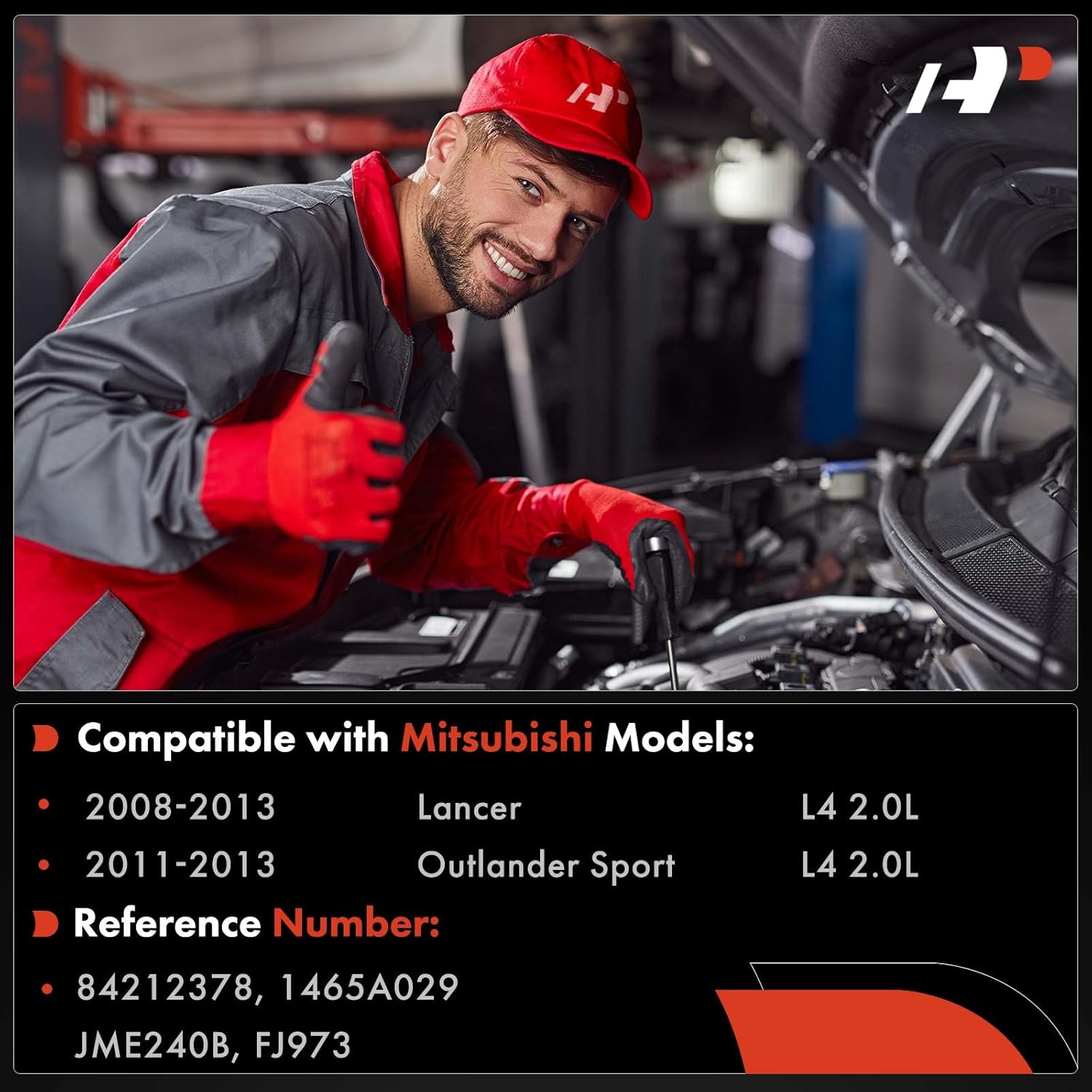 A-Premium Set of 4 Fuel Injectors Compatible with Mitsubishi Outlander Sport 2011-2013, Lancer 2008-2013, 2.0L