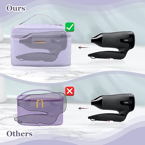 Miniatura 7 de Dajasan Bolsa de maquillaje, bolsa de cosméticos de viaje para niñas y mujeres, estuche organizador de maquillaje de gran capacidad, bolsa de aseo