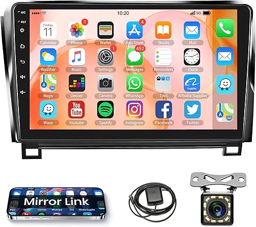 Radio de coche Android 13 para Toyota Tundra 2007-2013 Toyota Sequoia 2008-2018, Rimoody Car Stereo de 10.1 pulgadas, pantalla táctil, GPS, WiFi,