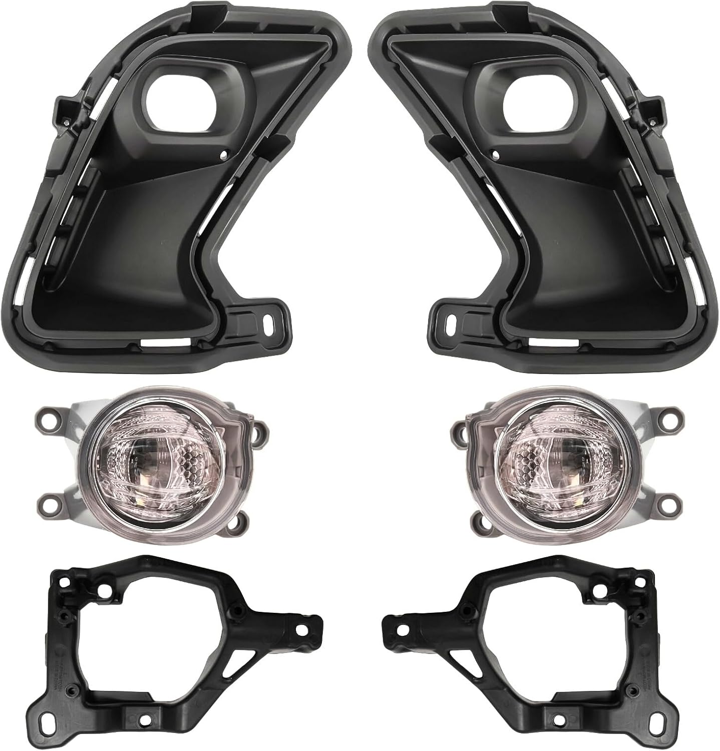 LED Fog Lights For Toyota Grand Highlander 2024 2025 Front Bumper Fog Lamp Assembly With Bezels Harness Switch