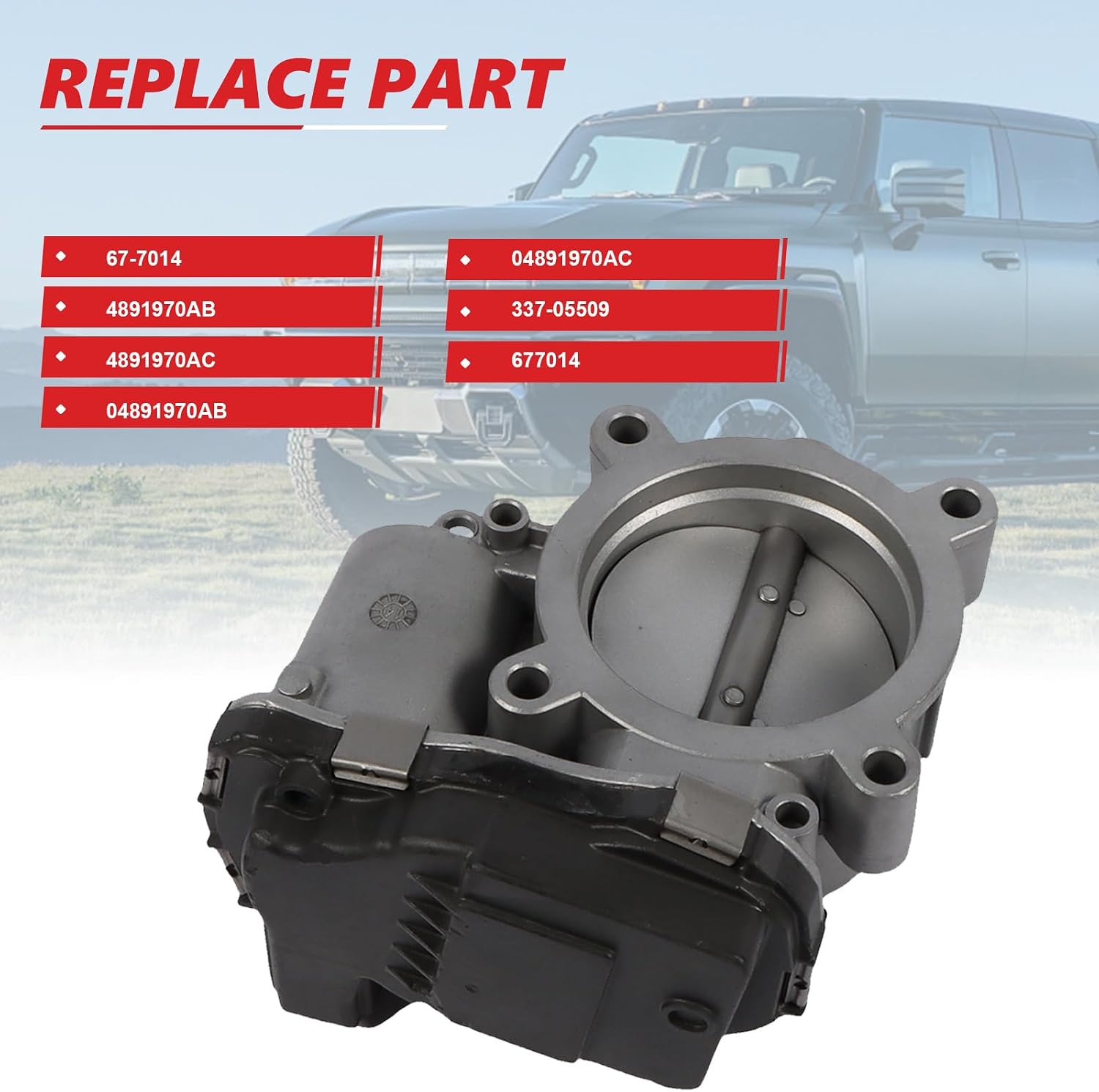 Electronic Throttle Body Assembly 67-7014 Fits for Cherokee 2.4L 2014-2019 4891970AC for 200 2014-2019 2.4L 04891970AB Auto Parts