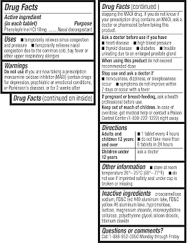 HealthA2Z Decongestant PE | Phenylephrine HCl 10 mg | Maximum Strength | Nasal & Sinus Congestion Relief Due to Cold & Allergies (90 Count (Pack of 1))
