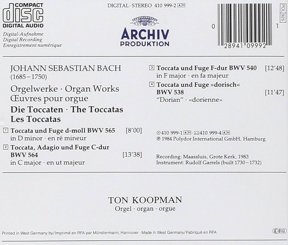 Johann Sebastian Bach, Ton Koopman - Bach: Organ Works